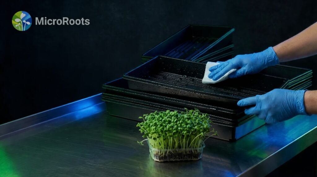 Prepare Microgreen Grow Trays